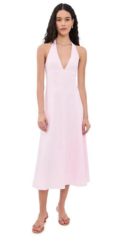 Wayf Heidi Halter Midi Dress Light Pink