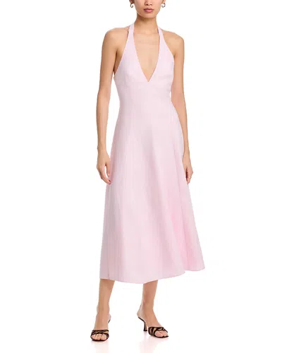 Wayf Heidi Halter Midi Dress In Pink