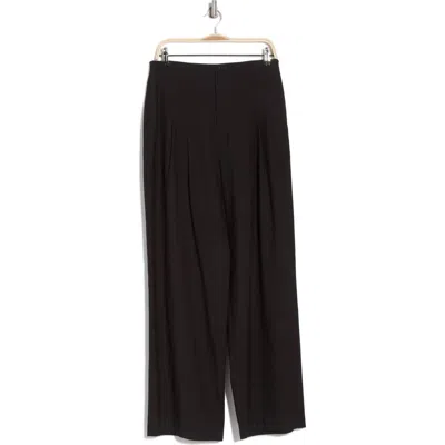 Wayf High Rise Pleated Wide Leg Pants In Black