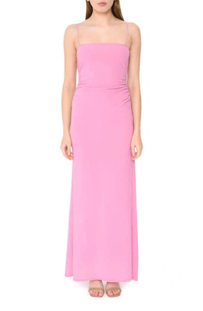 Wayf Isabella Mesh Maxi Dress In Pink