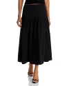 Wayf Isola Cotton Knit Skirt In Black