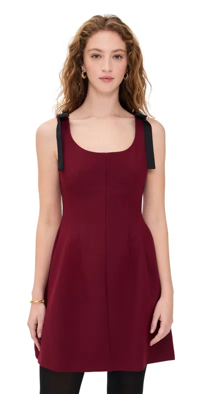 Wayf Jade Mini Dress Merlot In Red