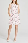 Wayf Jayce Strawberry Print Linen Blend Dress
