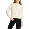 Wayf Kat Fuzzy Cardigan In White