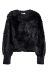 Wayf Kimia Fuzzy Sweater In Black