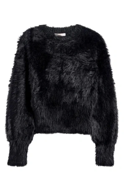 Wayf Kimia Fuzzy Sweater In Black