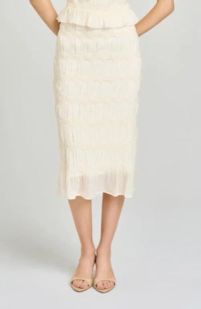 Wayf Kristina Midi Skirt In Neutral