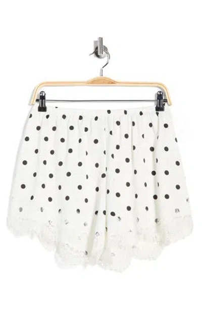 Wayf Lace Inset Shorts In White