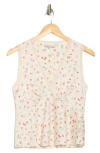 Wayf Lace Trim Gathered Bust Top In Pink