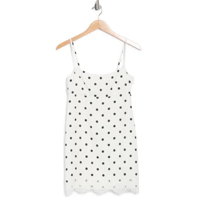Wayf Lace Trim Minidress In White