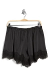 Wayf Lace Trim Pull-on Shorts In Black