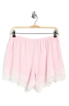 Wayf Lace Trim Pull-on Shorts In Pink