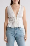 Wayf Lace Trim Tank In Ivory