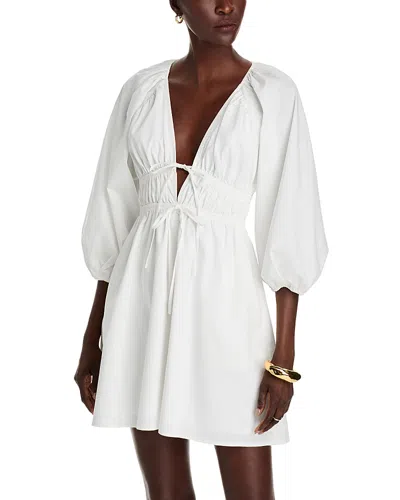 Wayf Leighton Mini Dress In Ivory