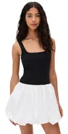 Wayf Lilah Bubble Hem Minidress In Black