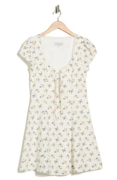 Wayf Linen Blend Minidress In White