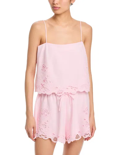 Wayf Lola Embroidered Cami In Light Pink