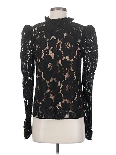 Pre-owned Wayf Long Sleeve Blouse In Black