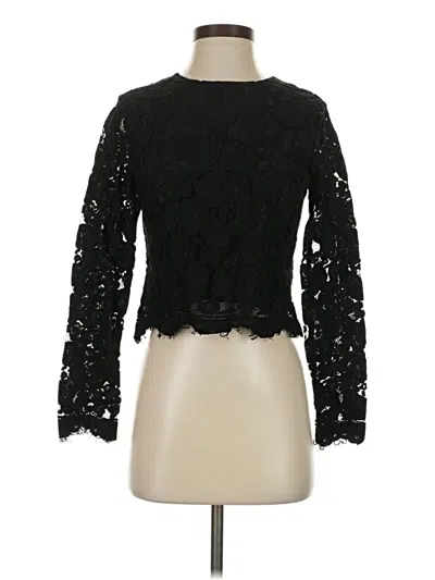 Pre-owned Wayf Long Sleeve Blouse In Black