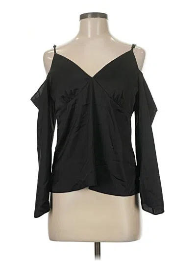 Pre-owned Wayf Long Sleeve Blouse In Black