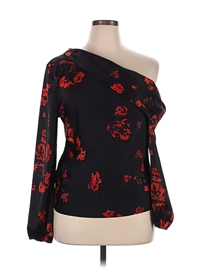 Pre-owned Wayf Long Sleeve Blouse In Black