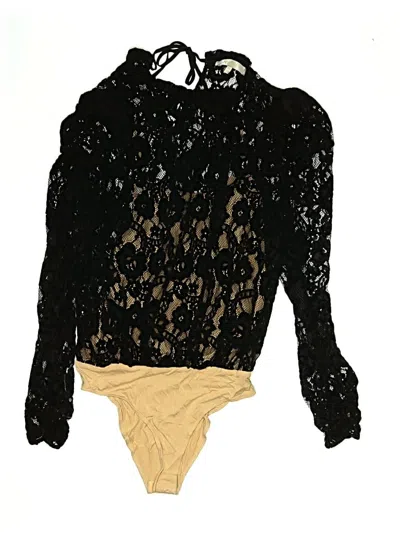 Pre-owned Wayf Long Sleeve Blouse In Black