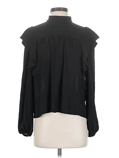 Pre-owned Wayf Long Sleeve Blouse In Black