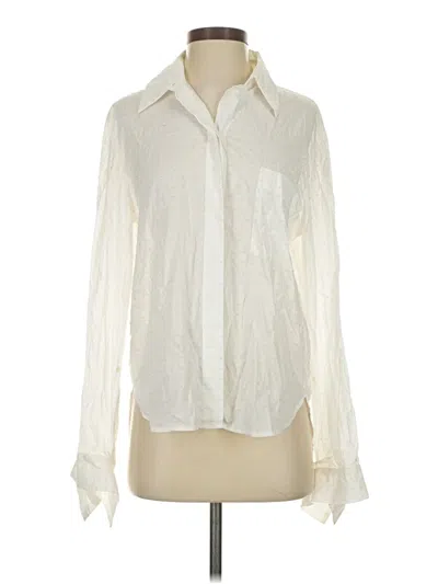 Pre-owned Wayf Long Sleeve Blouse In Ivory