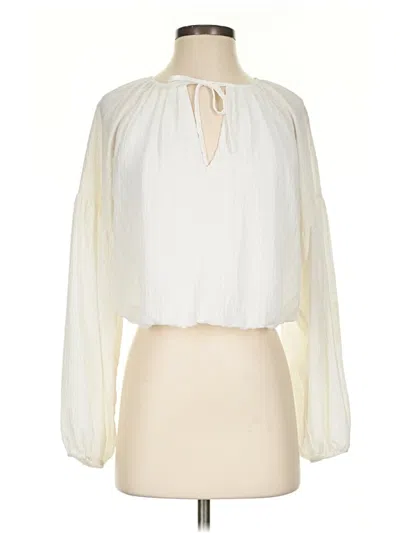 Pre-owned Wayf Long Sleeve Blouse In Ivory