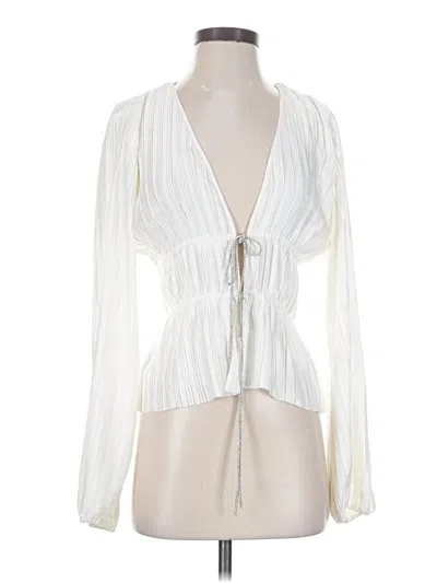 Pre-owned Wayf Long Sleeve Blouse In Ivory