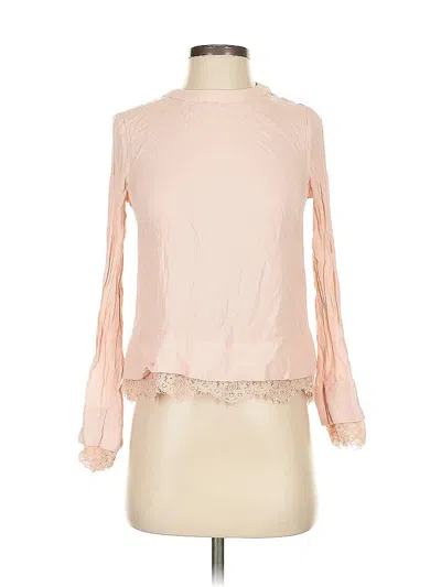 Pre-owned Wayf Long Sleeve Blouse In Pink