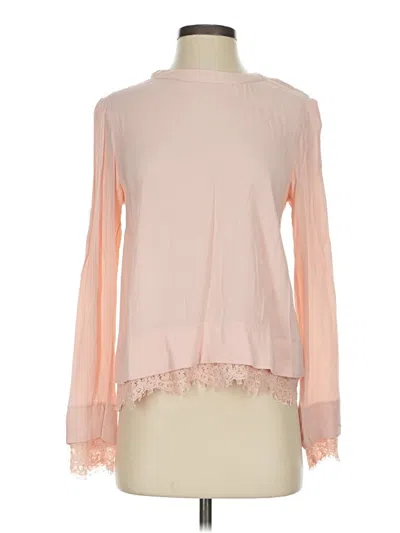 Pre-owned Wayf Long Sleeve Blouse In Pink
