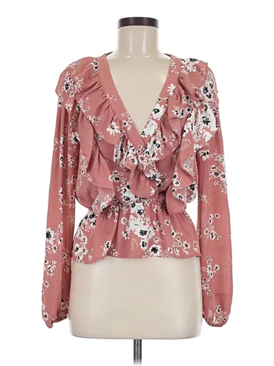 Pre-owned Wayf Long Sleeve Blouse In Pink