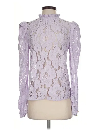 Pre-owned Wayf Long Sleeve Blouse In Purple