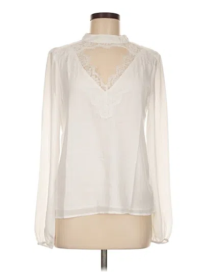 Pre-owned Wayf Long Sleeve Blouse In White