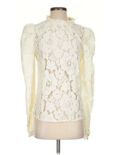 Pre-owned Wayf Long Sleeve Blouse In White