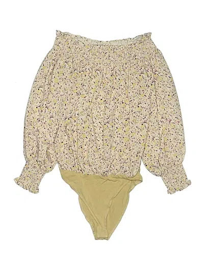 Pre-owned Wayf Long Sleeve Blouse In Yellow