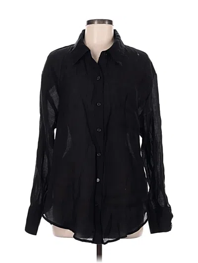 Pre-owned Wayf Long Sleeve Button Down Shirt In Black