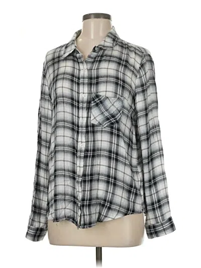 Pre-owned Wayf Long Sleeve Button Down Shirt In Silver