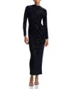 Wayf Long Sleeve Maxi Dress In Black