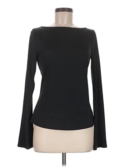Wayf Long Sleeve Top Black Boatneck Tops