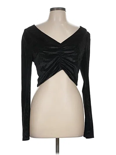 Wayf Long Sleeve Top Black Sweetheart Neckline Tops