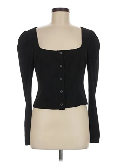 Pre-owned Wayf Long Sleeve Top Black Sweetheart Neckline Tops