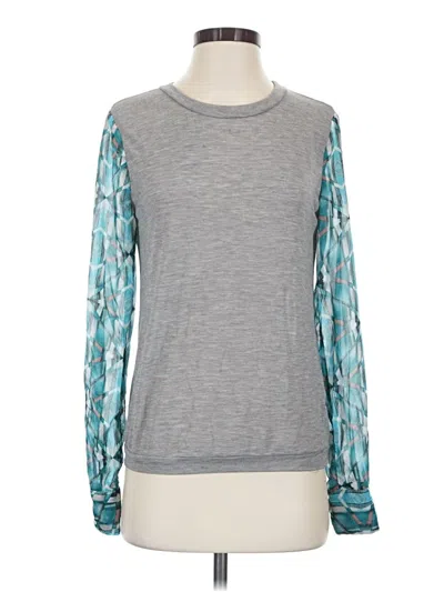 Pre-owned Wayf Long Sleeve Top Gray Crew Neck Tops