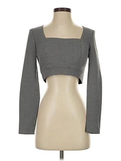Pre-owned Wayf Long Sleeve Top Gray Square Neckline Tops