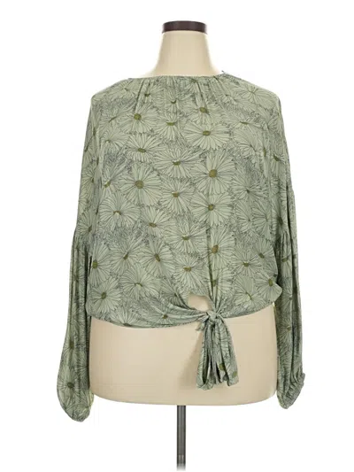 Pre-owned Wayf Long Sleeve T-shirt In Green