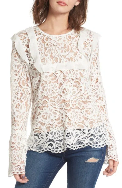 Wayf Lydia Lace Top In White