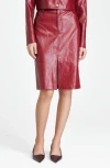 Wayf Margaux Faux Leather Skirt