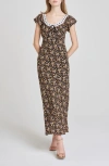 Wayf Margerie Maxi Sundress In Brown