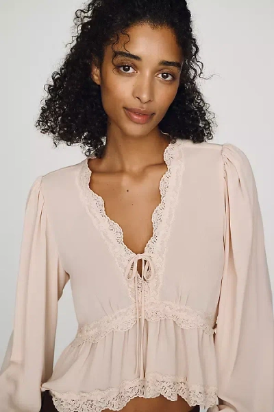 Wayf Maribel Blouse In Pink